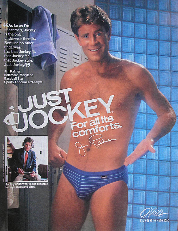 1988 Jim Palmer Jockey Underwear Ad. 