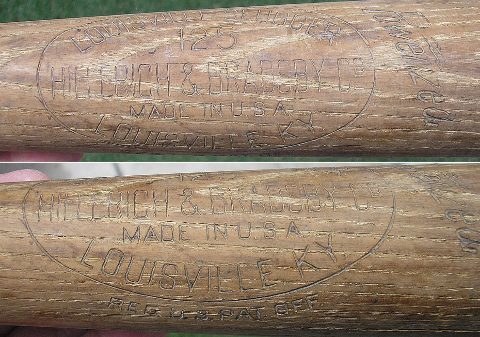 Vintage Louisville Pro Hillerich & Bradsby Red Little League Wood Baseball  Bat